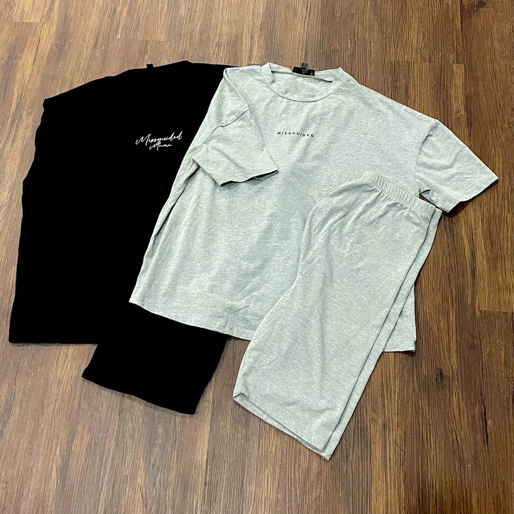 2 sets of matching maternity biker short & T- shirt set!